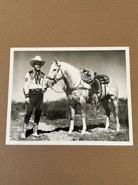 Vintage Roy Rogers Trigger Glossy 8x10 Photo Reprint